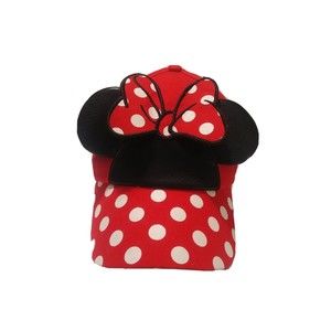 Disney Minnie Mouse Ears Hat Cap Bow Youth Poka-Dot Adjustable‎